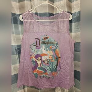 XL 60th Decades 1955-1964 Disneyland Park Collectables Purple Tank,RARE,Mermaid